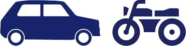 イラスト：車とバイク