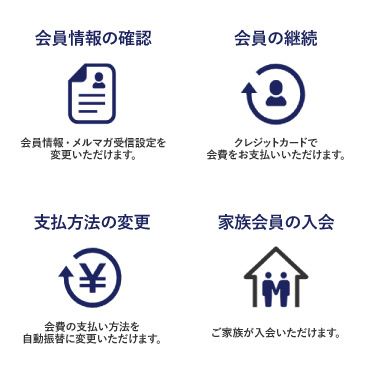 マイページで出来ること一覧