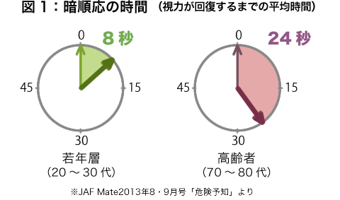 図1：暗順応の時間