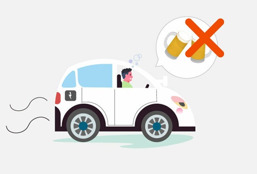 飲酒運転のイラスト