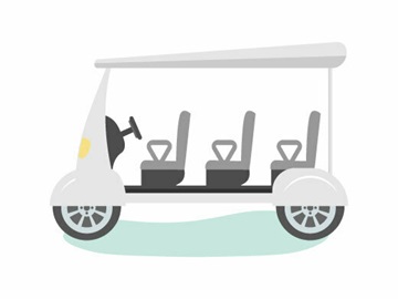 グリーンスローモビリティのイラスト