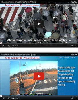 FIAホームページ「GLUED TO OUR SCREENS - THE DANGERS OF TEXTING WHILE WALKING AND CYCLING」03