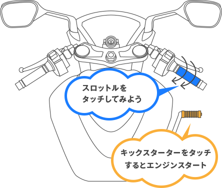 HONDA NSR250R 排気音 イメージ図