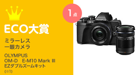 ECO大賞 ミラーレス一眼カメラ OLYMPUS OM-D　E-M10 Mark III EZダブルズームキット （※1）