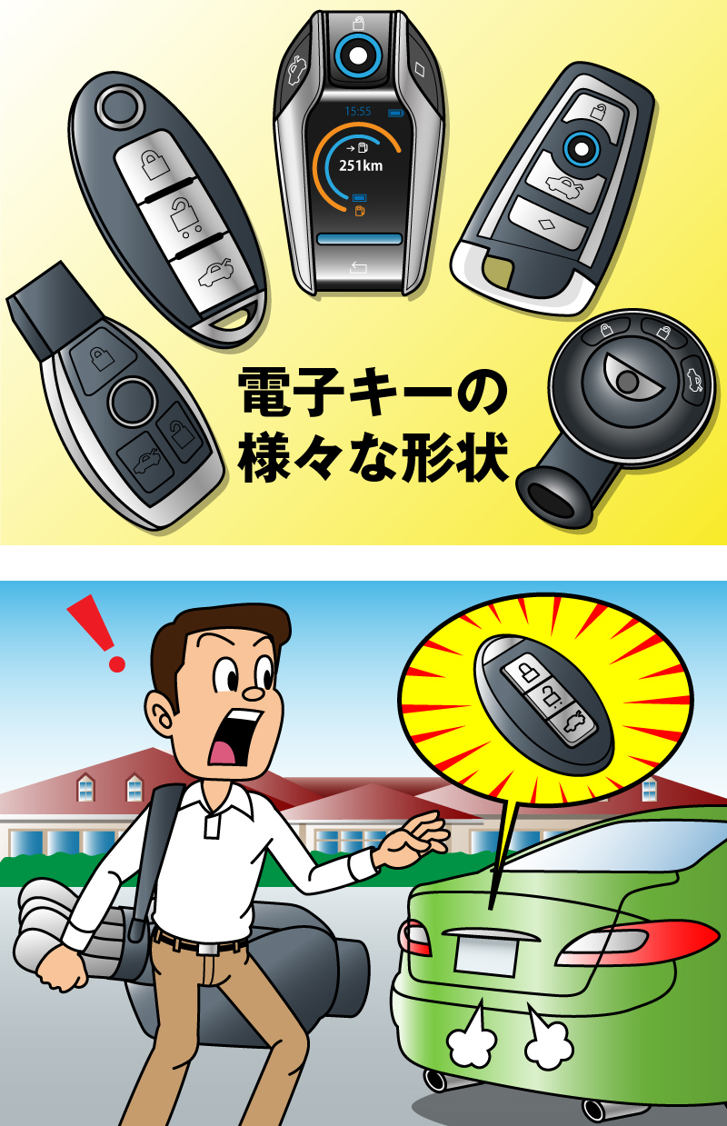 電子キーが主流なのに、なぜキーの閉じ込みが起こるのですか？ | JAF クルマ何でも質問箱