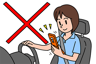 運転中の携帯電話使用による罰則