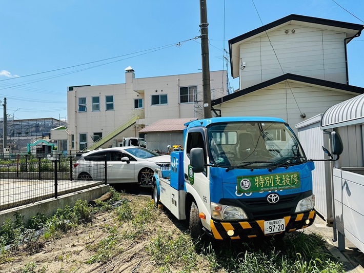 2023年秋田市大雨による災害救援 車両搬送